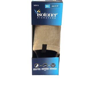 Isotoner Signature Men's Memory Foam Indoor/Outdoor Slippers Pebble Sz XL 12